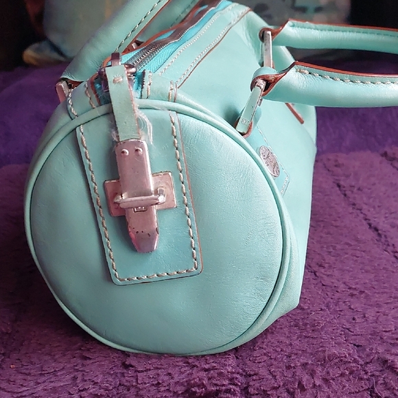 Mint Green Leather Handbag - Picture 3 of 6